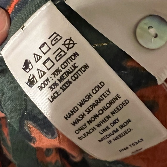 SOLD**** Rachel Zoe L Phoenix bird novelty print top Bell balloon sleeves - Picture 5 of 16